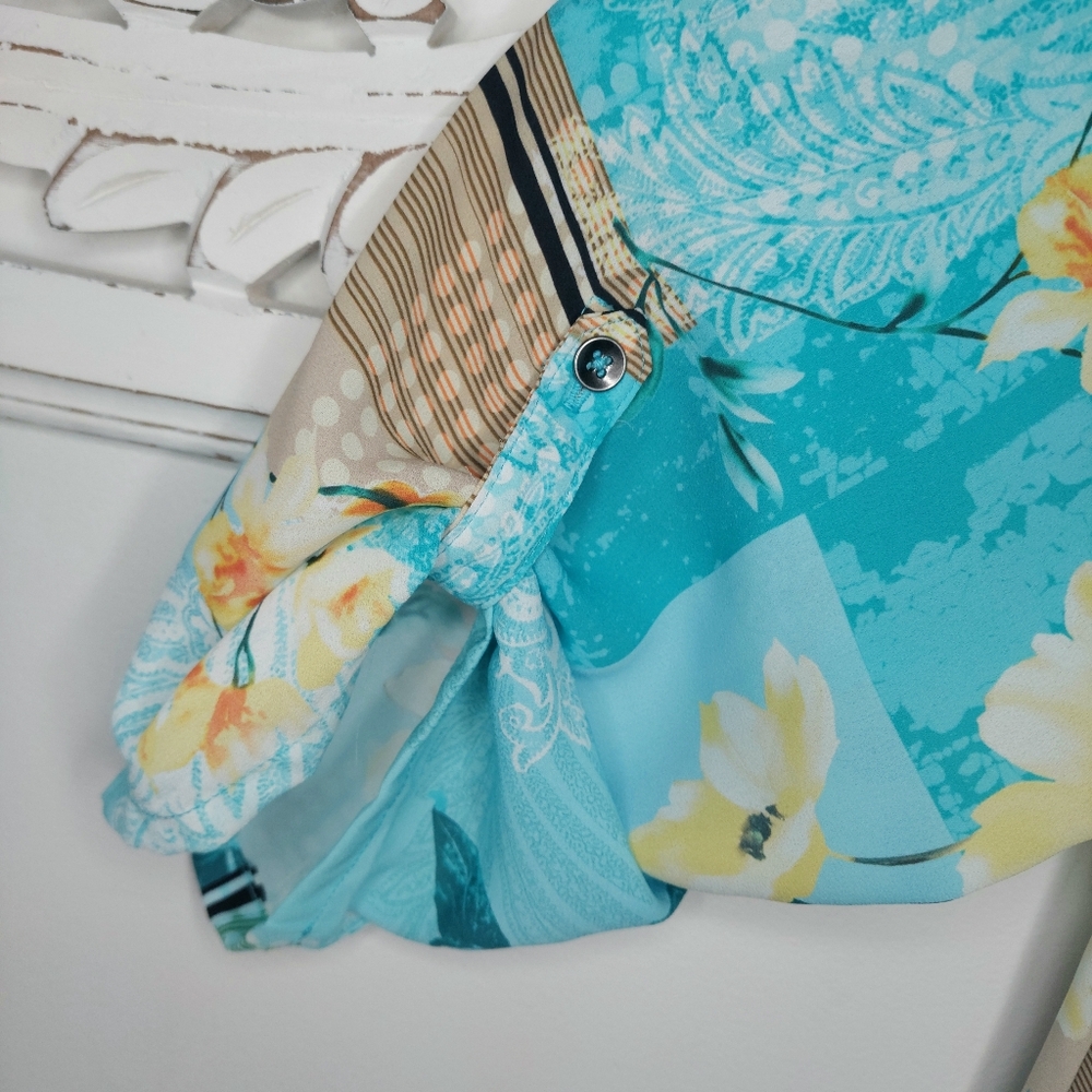Northern Reflections Three Quarter Sleeve Patchwork Shirt - Picture 9 of 9